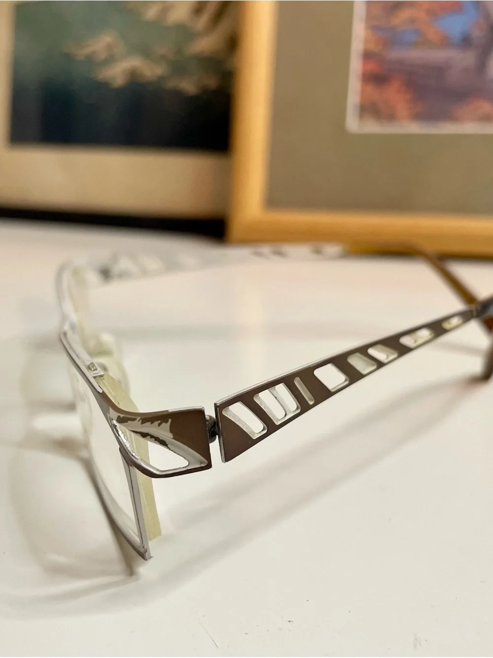 VTG Dolce and Gabbana Sleek Rectangular Y2K Metal Frame Eyeglasses